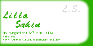 lilla sahin business card
